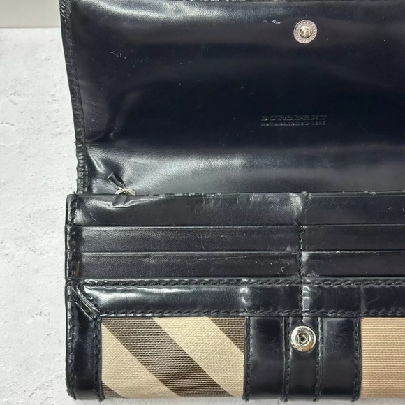 BURBERRY CHECK NOVA / LEATHER CLUTCH/WALLET W/DUST BAG & BOX - Picture 13 of 16